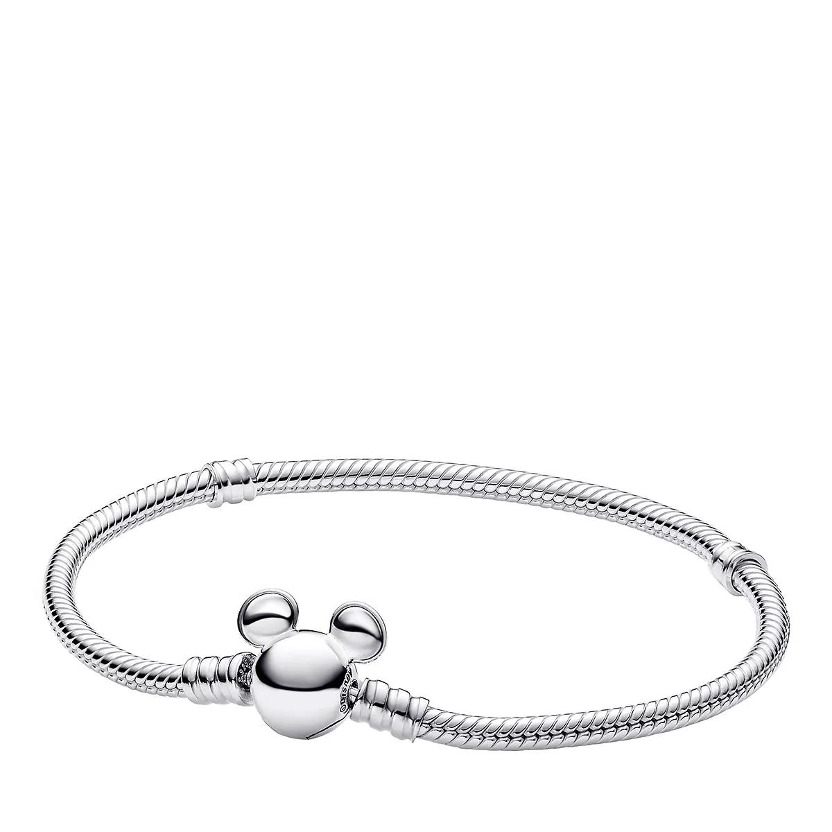 Pandora Armbanduhr - Disney snake chain sterling silver bracelet with M - Gr. 17 - in Silber - für Damen von Pandora