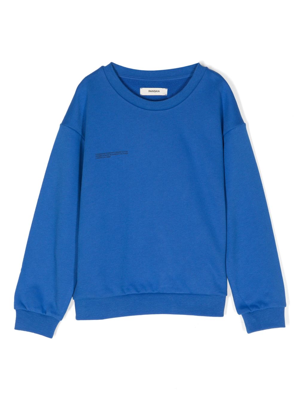 Pangaia Kids text-print cotton sweatshirt - Blue von Pangaia Kids