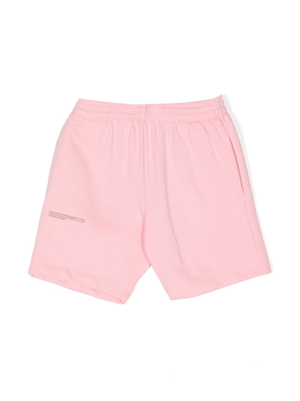 Pangaia Kids text-print cotton track shorts - Pink von Pangaia Kids