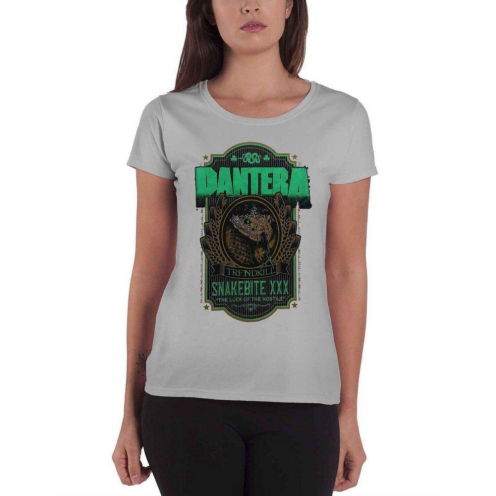 Snakebite Xxx Label Tshirt Damen Grau L von Pantera