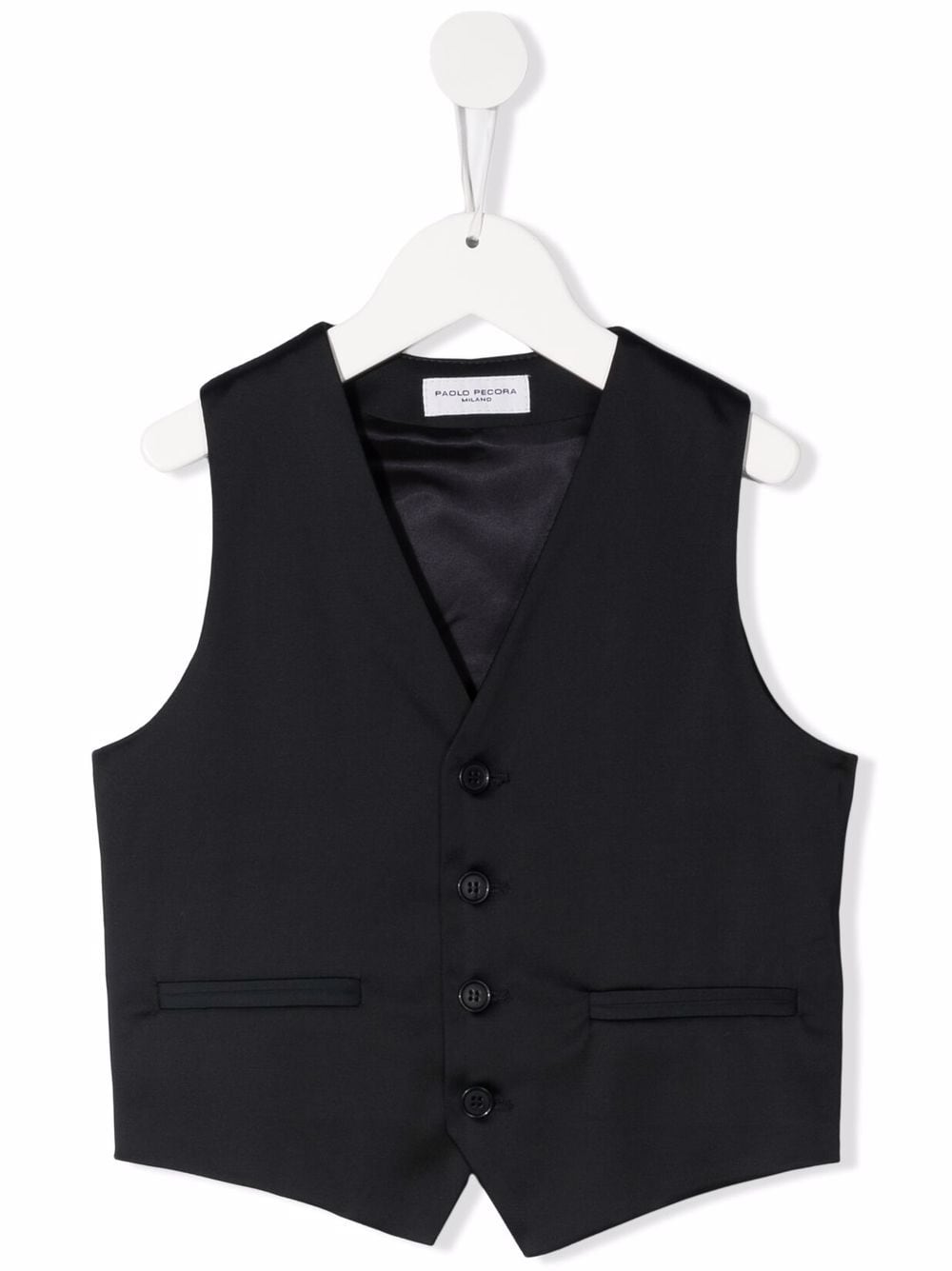 Paolo Pecora Kids V-neck single-breasted waistcoat - Blue von Paolo Pecora Kids