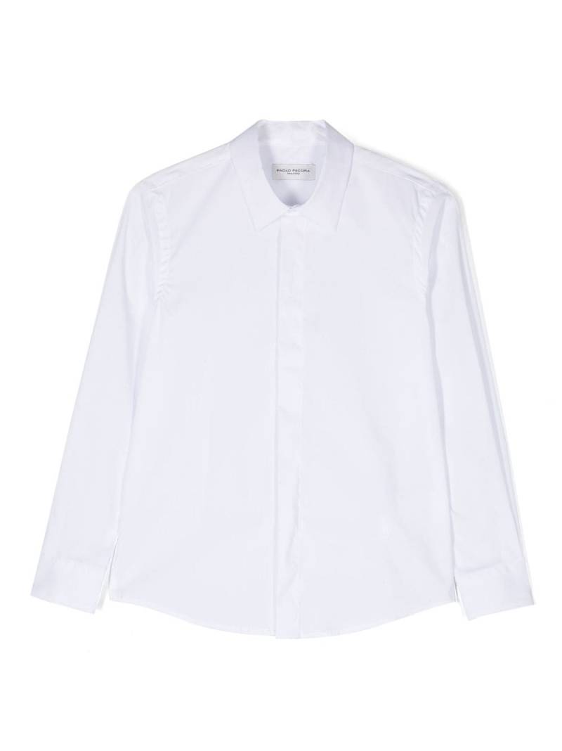 Paolo Pecora Kids concealed-button fastening shirt - White von Paolo Pecora Kids