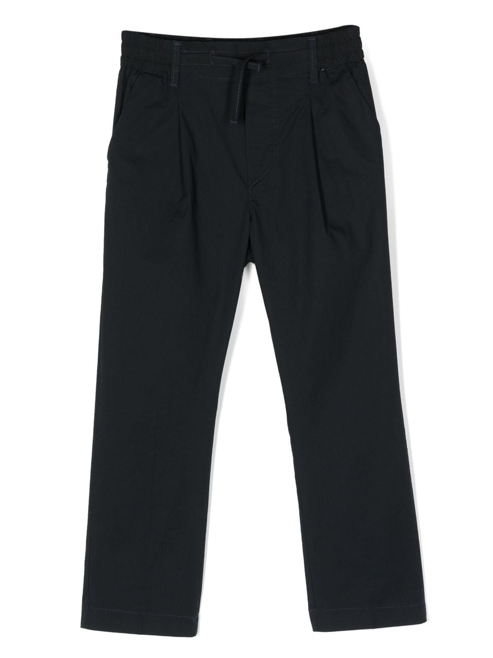 Paolo Pecora Kids drawstring-waist straight trousers - Blue von Paolo Pecora Kids