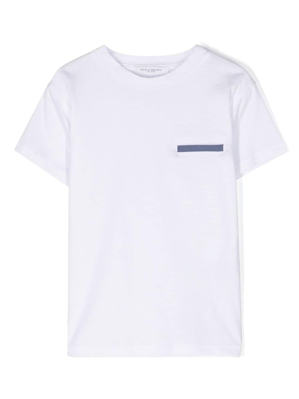 Paolo Pecora Kids faux-pocket cotton T-shirt - White von Paolo Pecora Kids