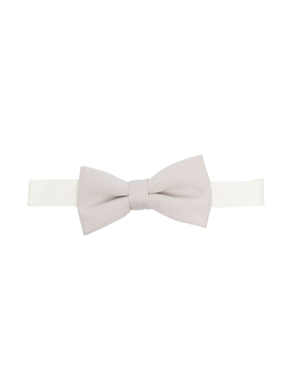 Paolo Pecora Kids grosgrain ribbon-band bow tie - Neutrals von Paolo Pecora Kids