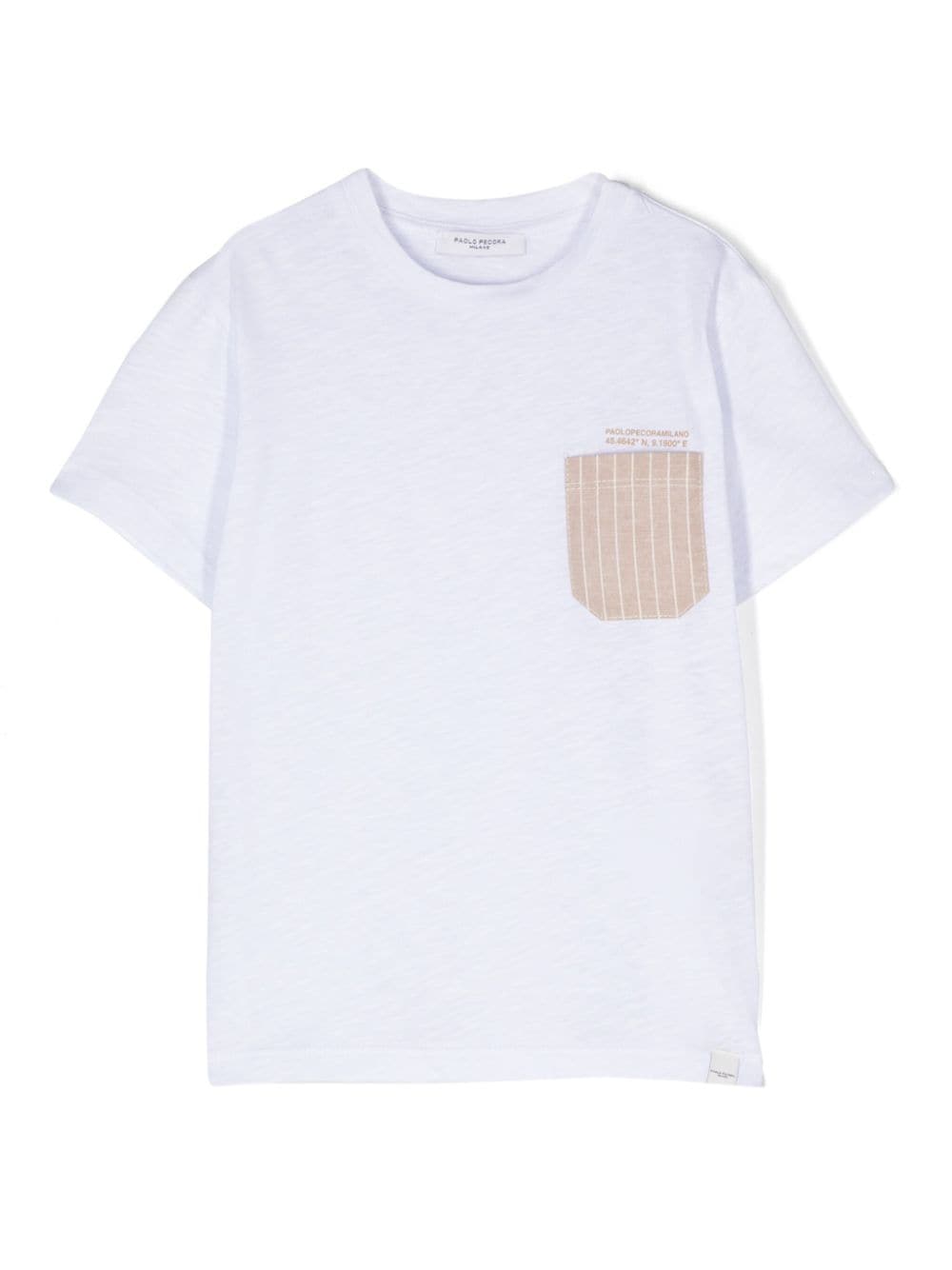 Paolo Pecora Kids logo-print cotton T-shirt - White von Paolo Pecora Kids