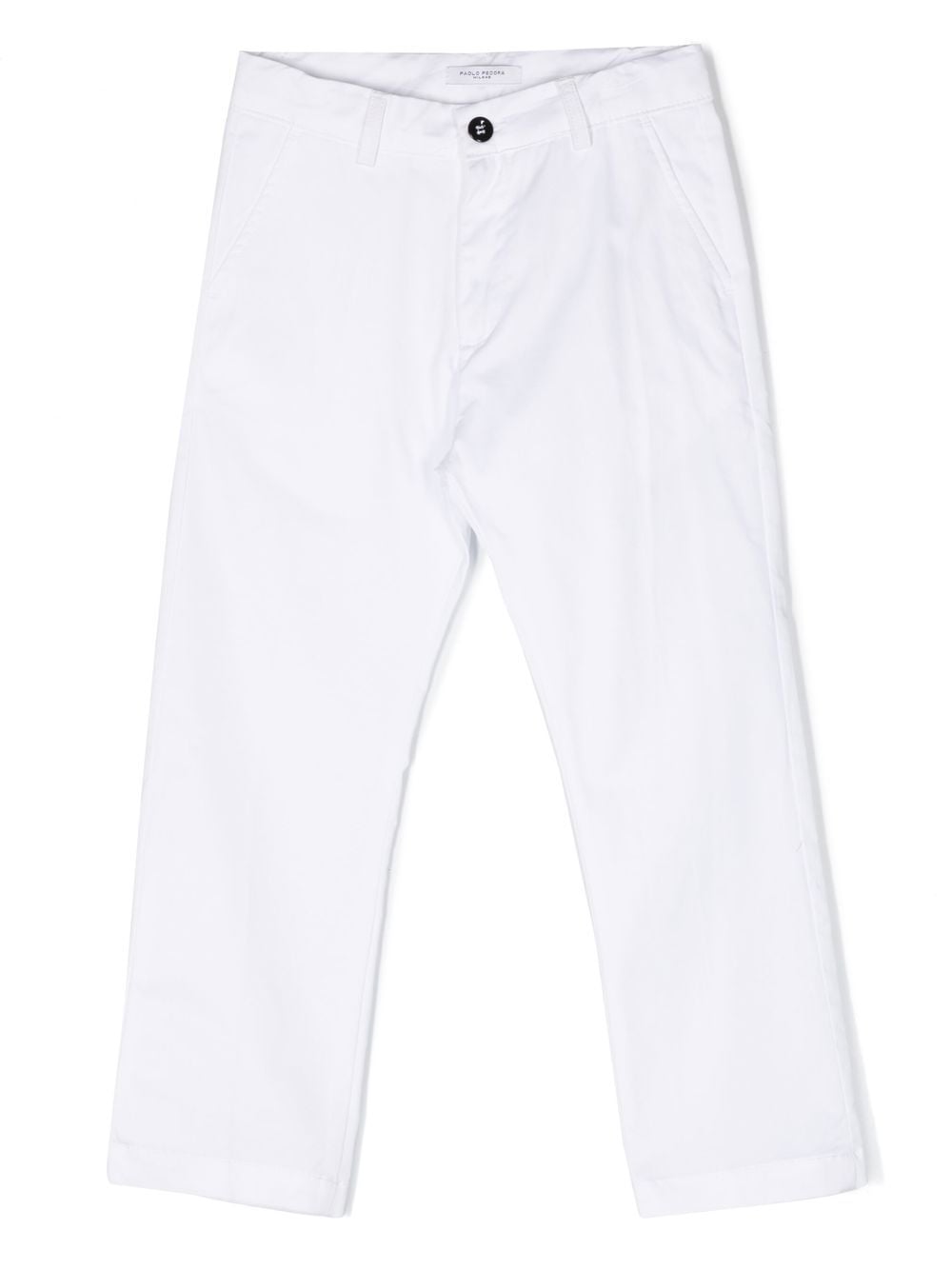 Paolo Pecora Kids mid-rise stretch-cotton trousers - White von Paolo Pecora Kids