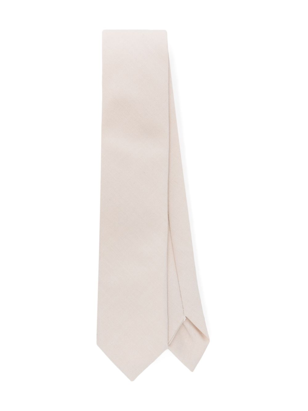 Paolo Pecora Kids pointed twill tie - Neutrals von Paolo Pecora Kids