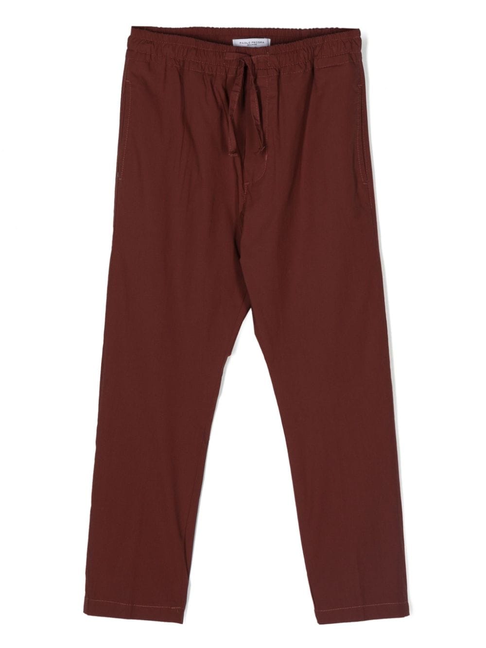 Paolo Pecora Kids poplin stretch-cotton trousers - Red von Paolo Pecora Kids