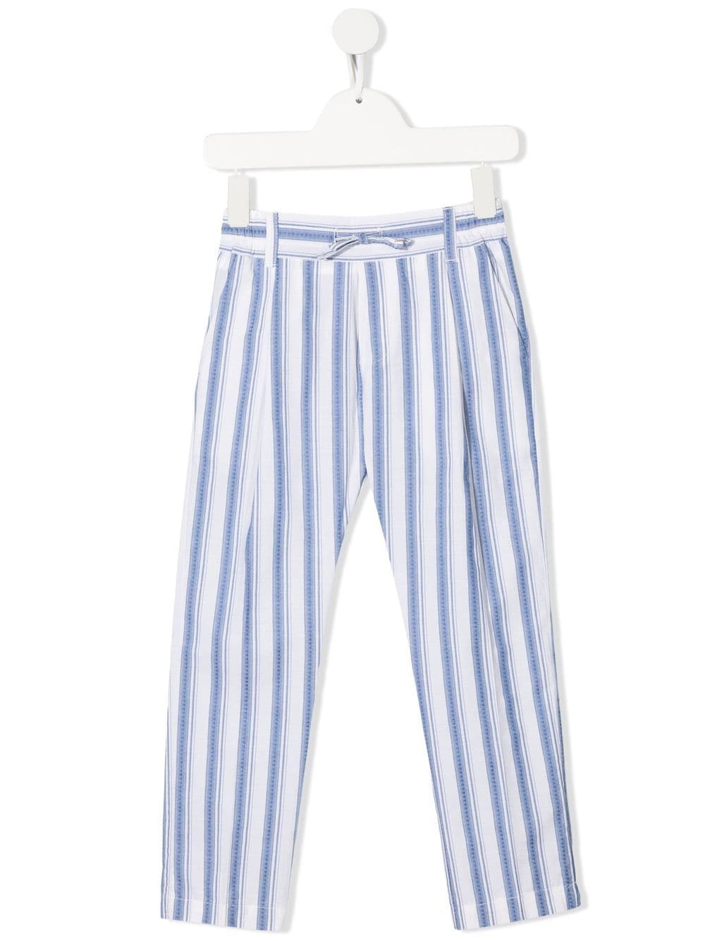 Paolo Pecora Kids stripe-print drawstring-waist trousers - Blue von Paolo Pecora Kids