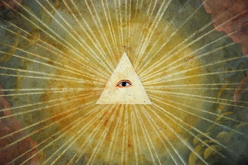 Papermoon Fototapete »Abstrakt Dreieick mit Auge« von Papermoon