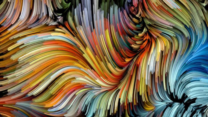 Papermoon Fototapete »Abstrakt Farben« von Papermoon