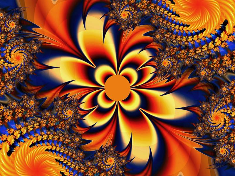 Papermoon Fototapete »Abstrakte Verdrehen von Blumen« von Papermoon