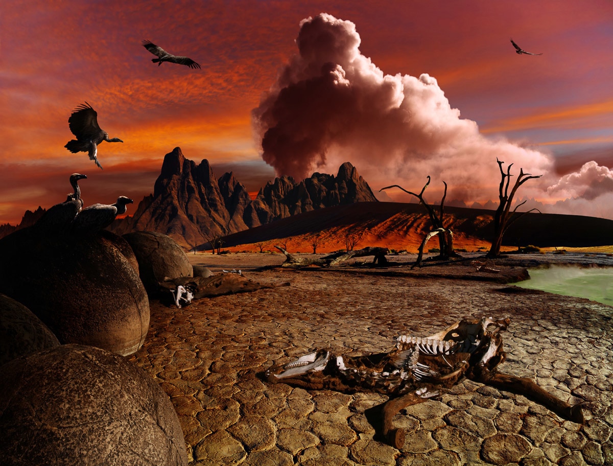 Papermoon Fototapete »Apokalyptische Landschaft« Papermoon Fototapete »Apokalyptische Landschaft« von Papermoon