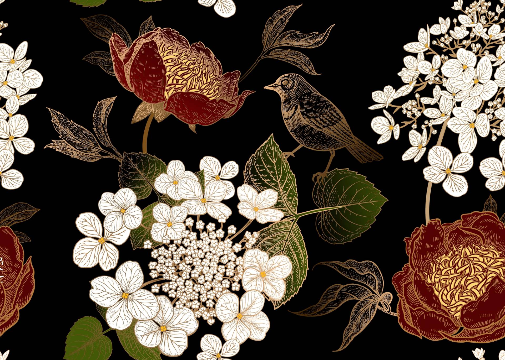 Papermoon Fototapete »BLUMEN ABSTRAKT-MUSTER DESIGN VOGEL BLUMEN DECOR RETRO« Papermoon Fototapete »BLUMEN ABSTRAKT-MUSTER DESIGN VOGEL BLUMEN DECOR RETRO« von Papermoon