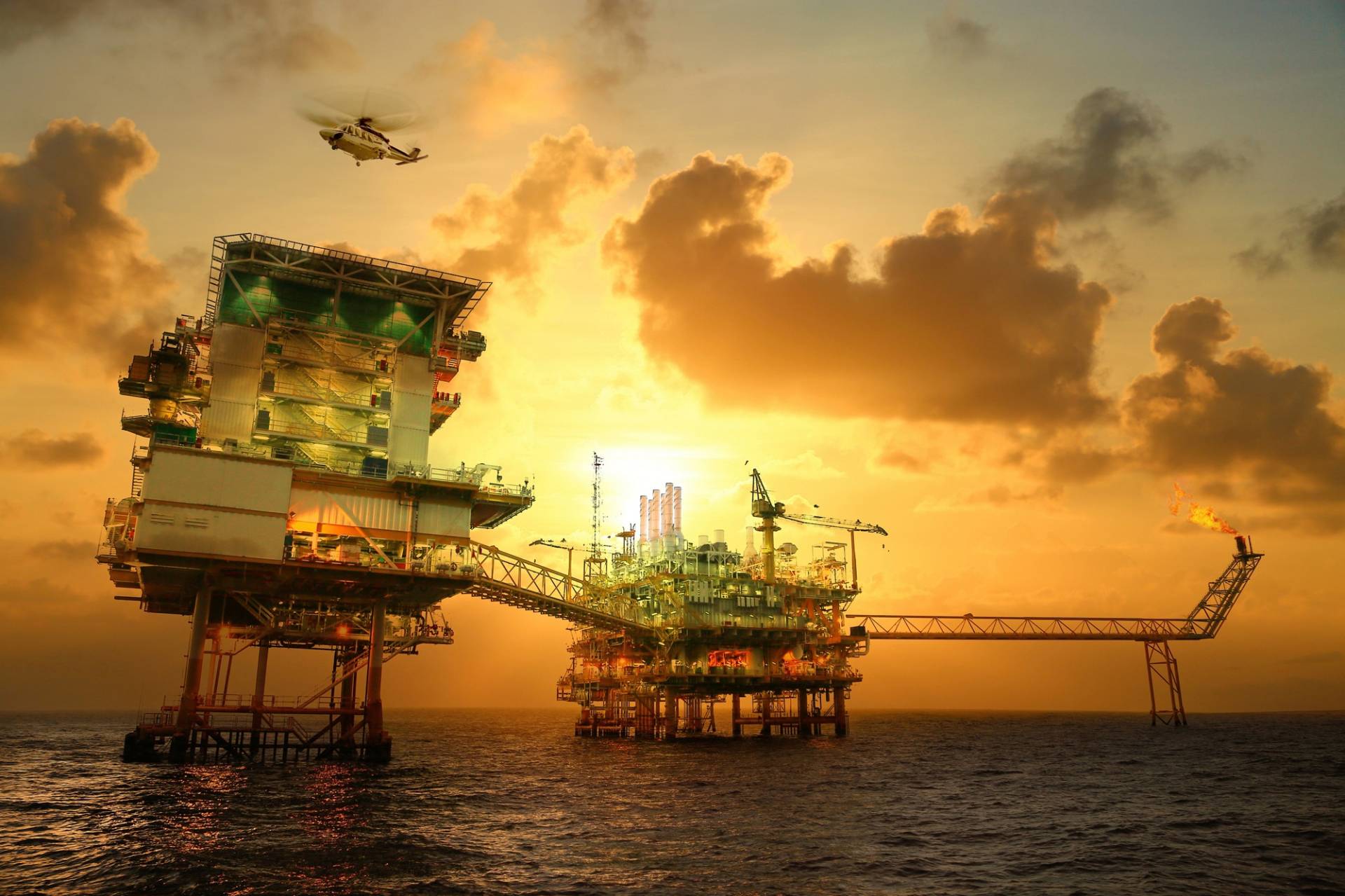 Papermoon Fototapete »BOHRPLATTFORM-OFFSHORE GOLF THAILAND ERDÖL GAS INSEL« von Papermoon