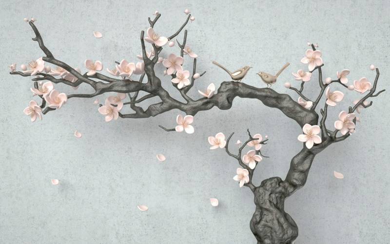 Papermoon Fototapete »Blumen Ast« von Papermoon