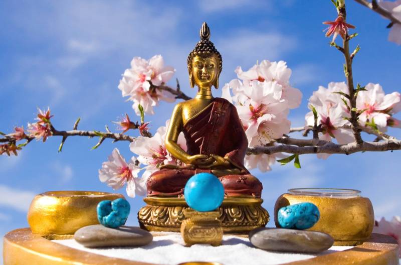 Papermoon Fototapete »Buddah Figur« von Papermoon