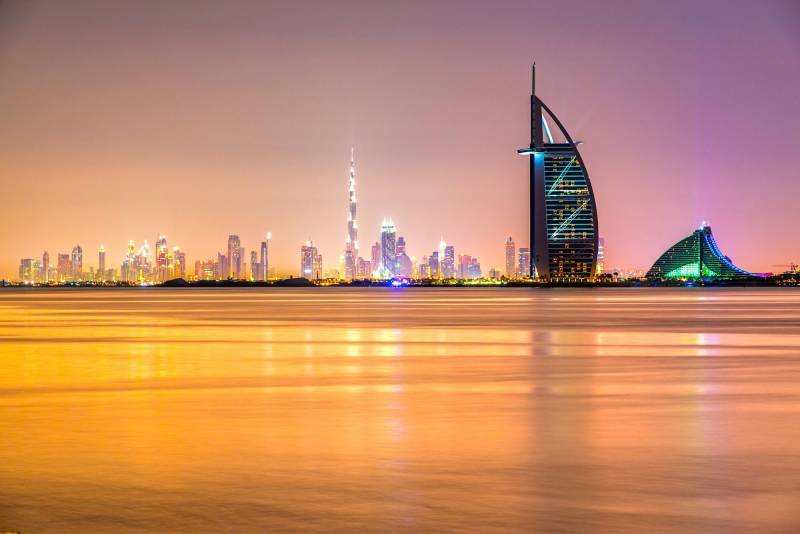 Papermoon Fototapete »DUBAI SKYLINE-EMIRAT BURJ AL ARAB« von Papermoon