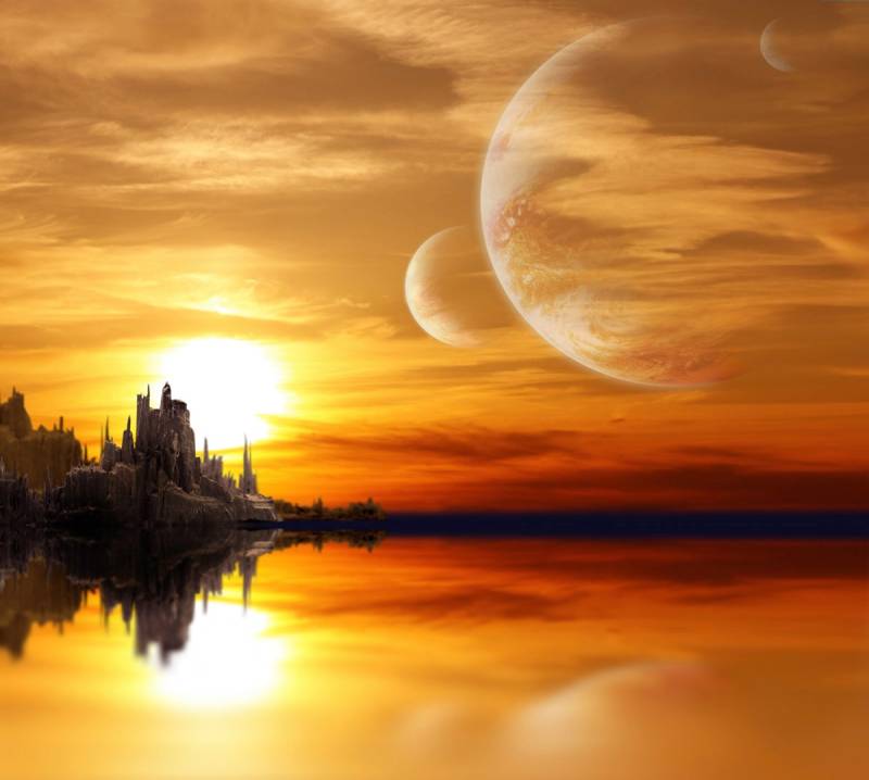 Papermoon Fototapete »Fantasie Landschaft« von Papermoon