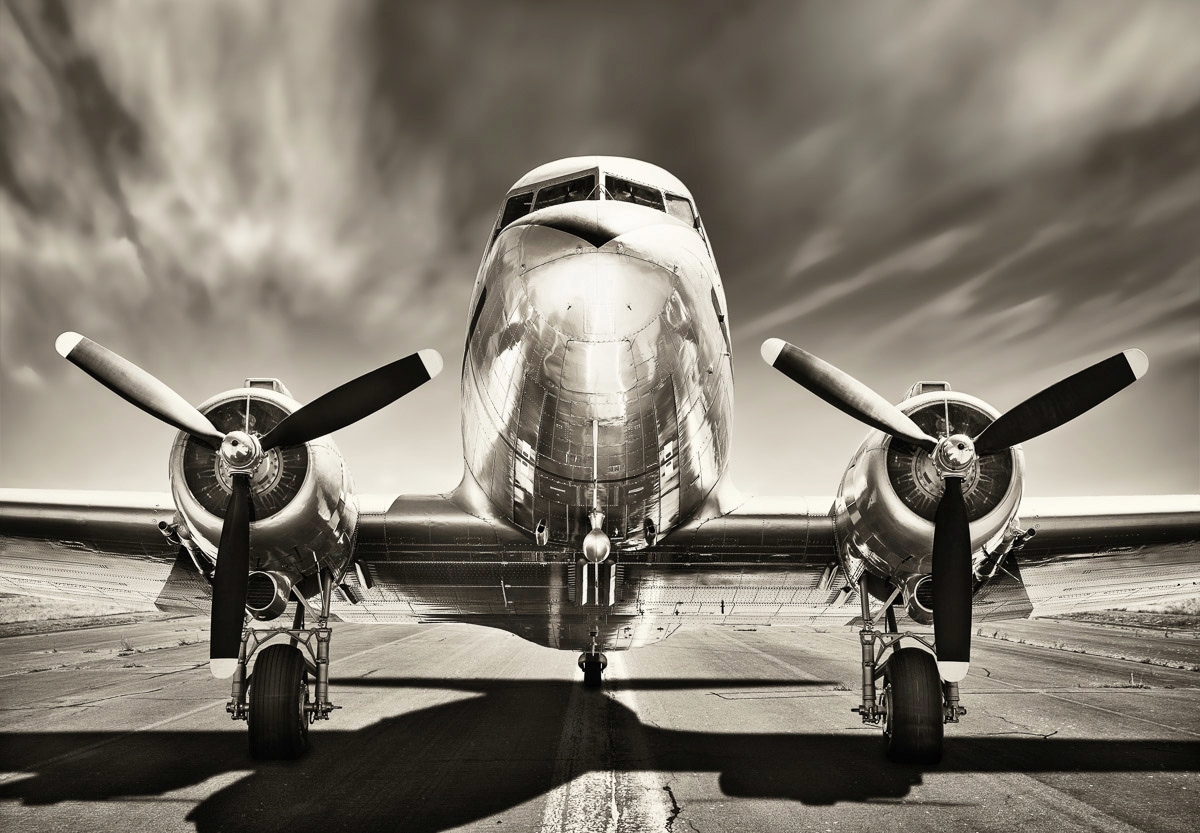 Papermoon Fototapete »Flugzeug Schwarz & Weiss« Papermoon Fototapete »Flugzeug Schwarz & Weiss« von Papermoon