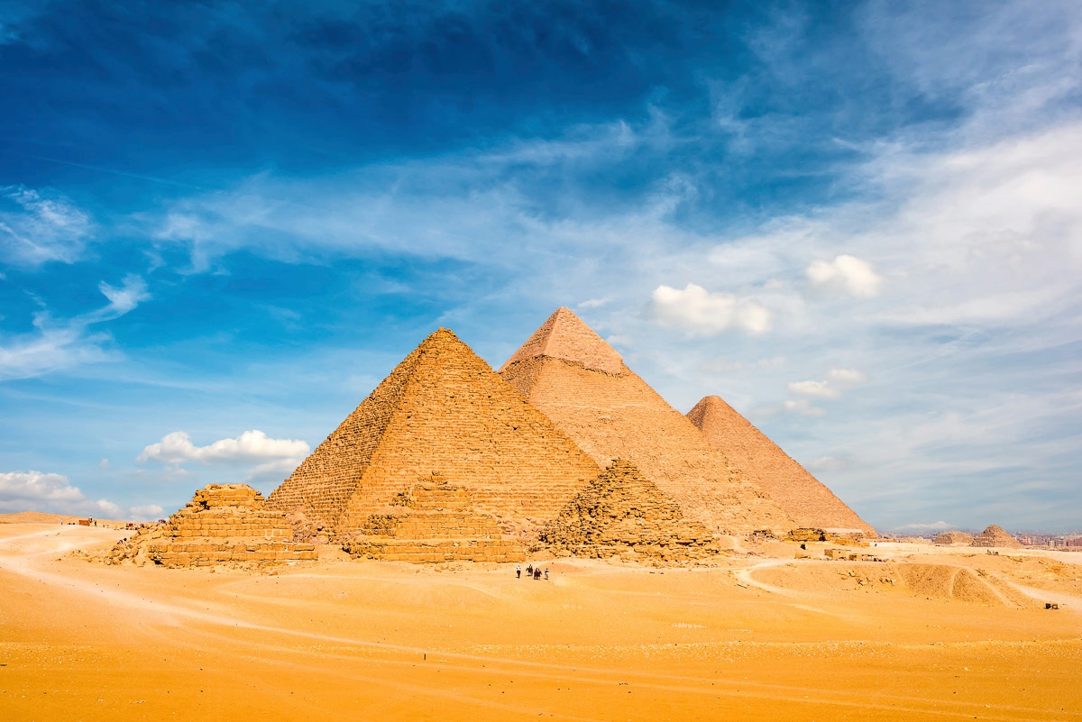 Papermoon Fototapete »Grosse Pyramiden in Gizeh« von Papermoon