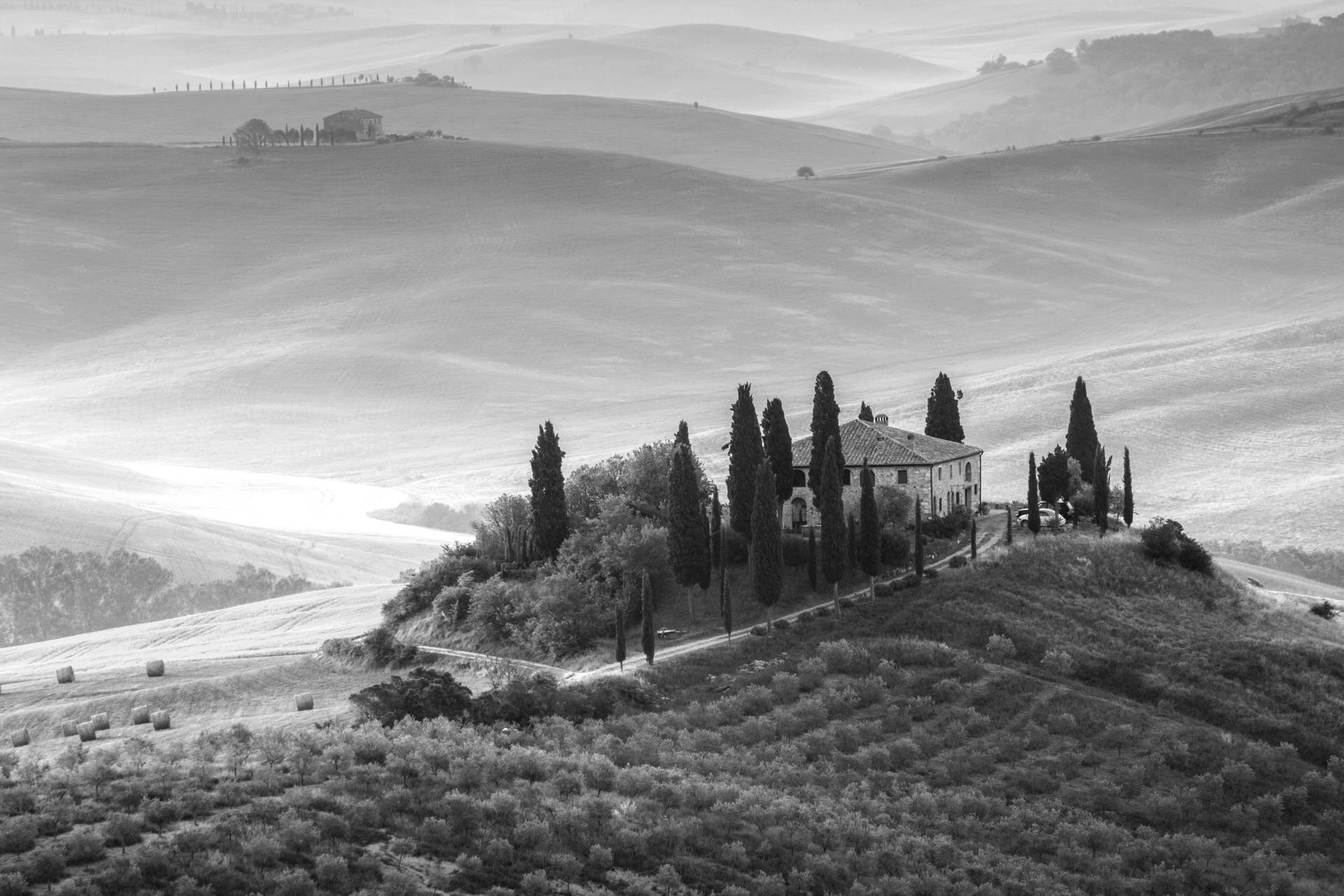 Papermoon Fototapete »Italien Landschaft Schwarz & Weiss« Papermoon Fototapete »Italien Landschaft Schwarz & Weiss« von Papermoon