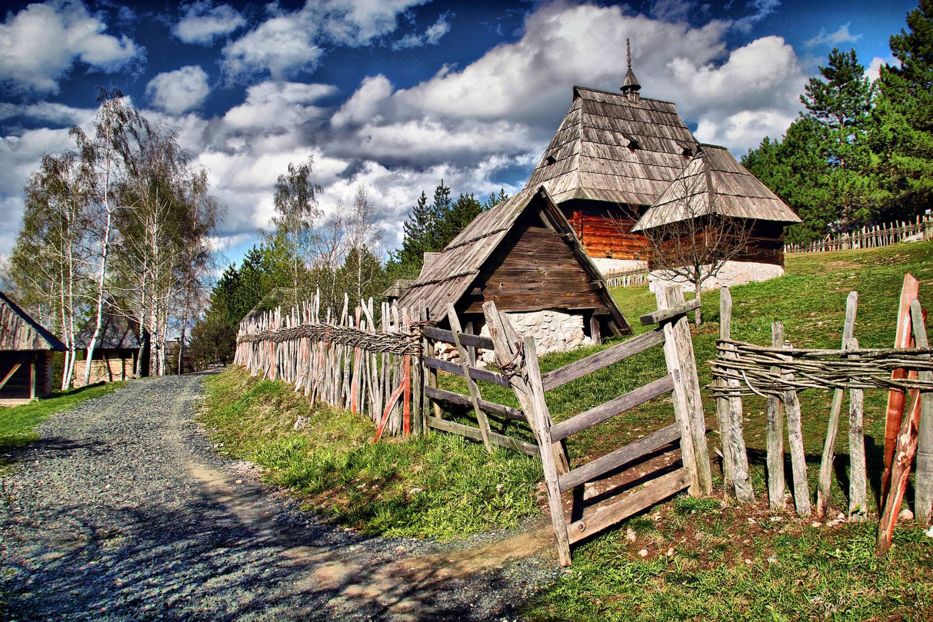 Papermoon Fototapete »KLEINES DORF« von Papermoon
