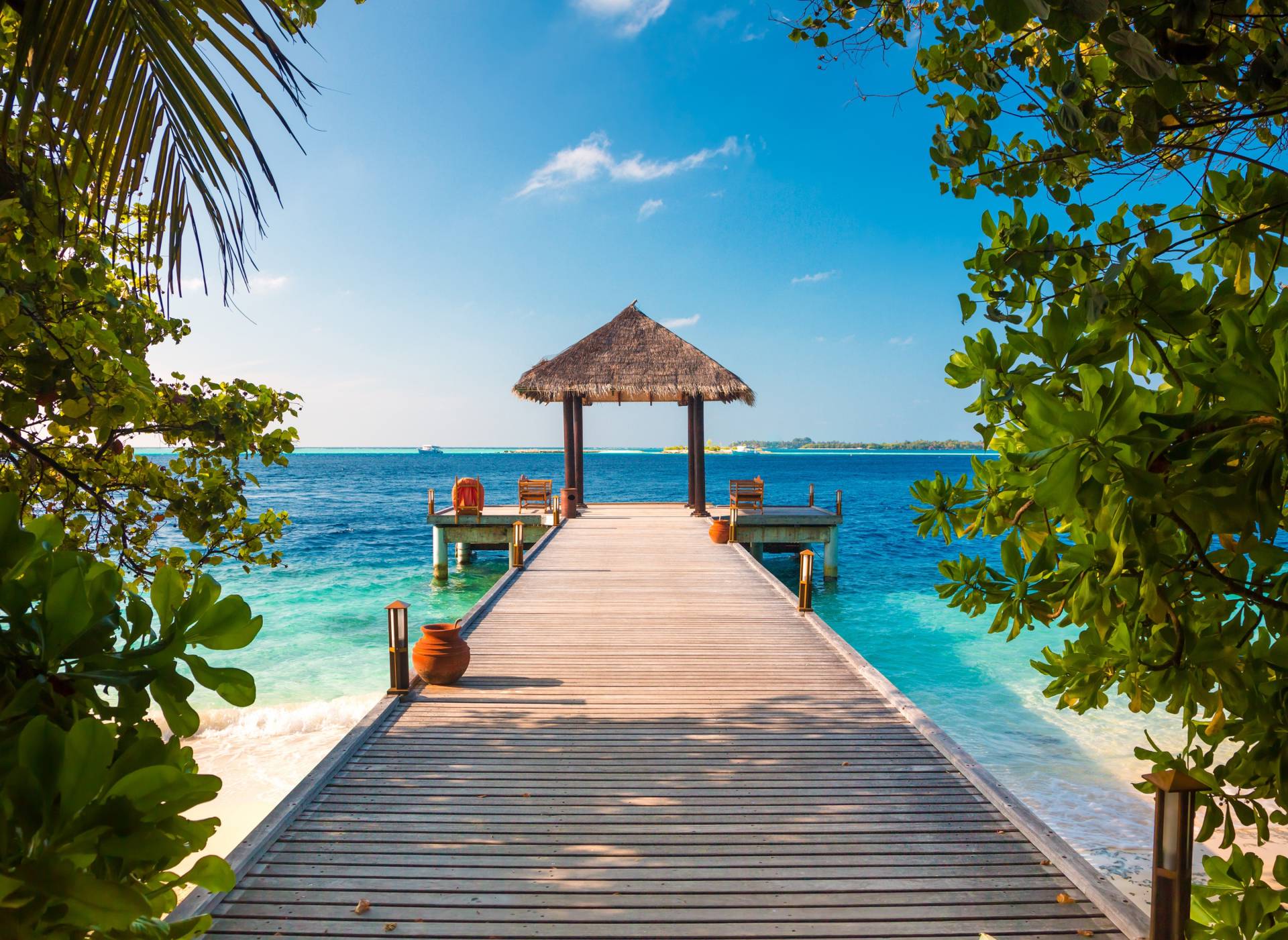 Papermoon Fototapete »Maldives Jetty« Papermoon Fototapete »Maldives Jetty« von Papermoon