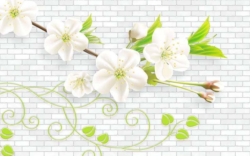 Papermoon Fototapete »Muster Blumen« von Papermoon