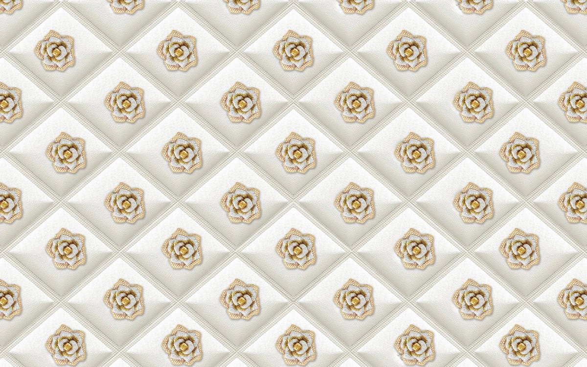 Papermoon Fototapete »Muster mit Blumen« von Papermoon
