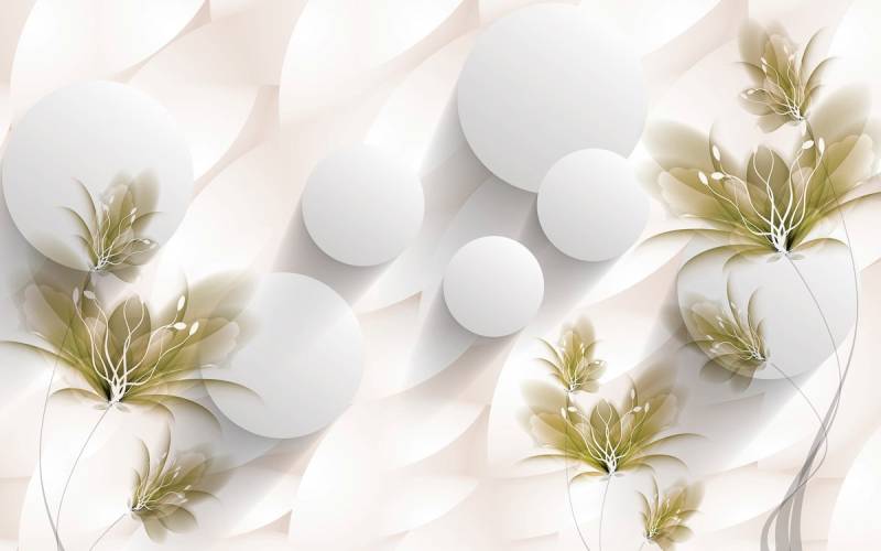 Papermoon Fototapete »Muster mit Blumen« von Papermoon