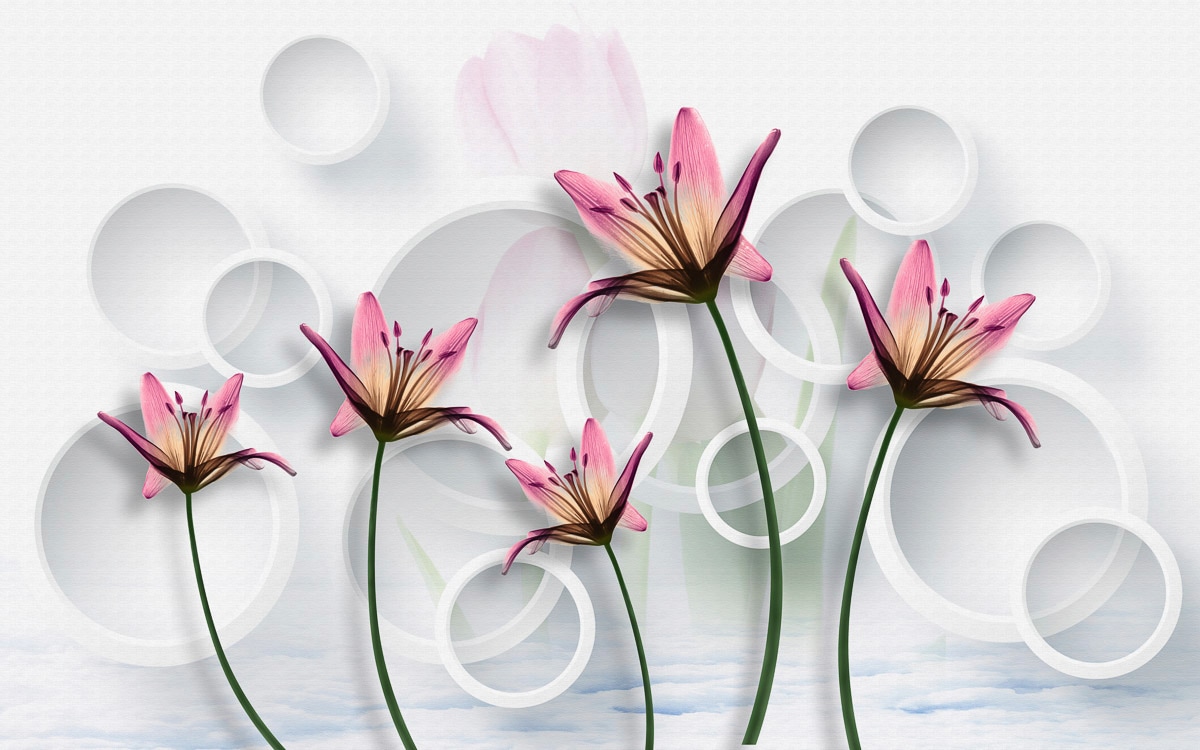 Papermoon Fototapete »Muster mit Blumen« Papermoon Fototapete »Muster mit Blumen« von Papermoon