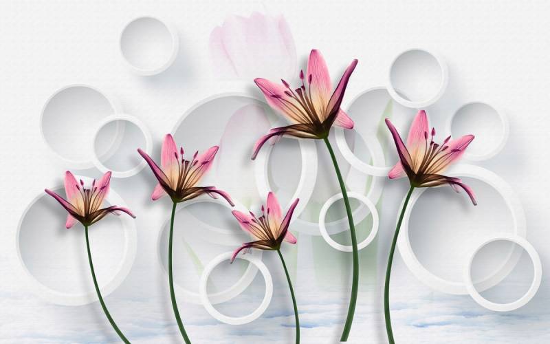 Papermoon Fototapete »Muster mit Blumen« von Papermoon
