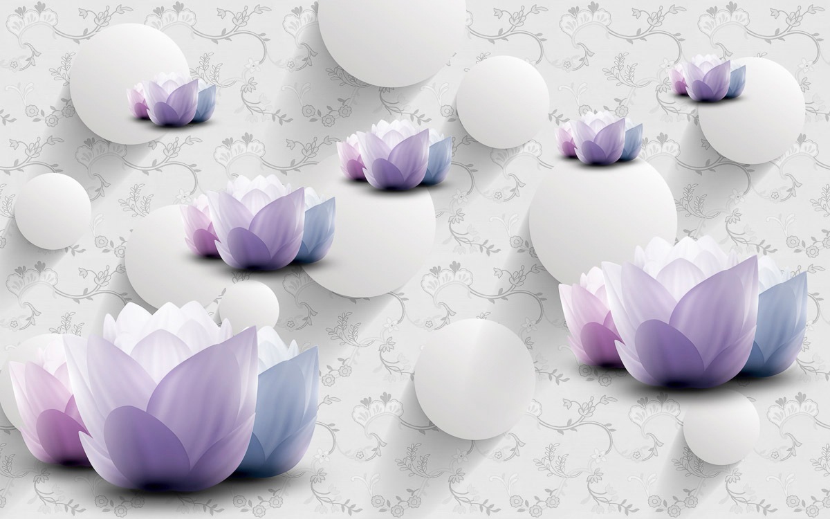Papermoon Fototapete »Muster mit Blumen« Papermoon Fototapete »Muster mit Blumen« von Papermoon