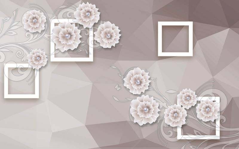 Papermoon Fototapete »Muster mit Blumen« von Papermoon