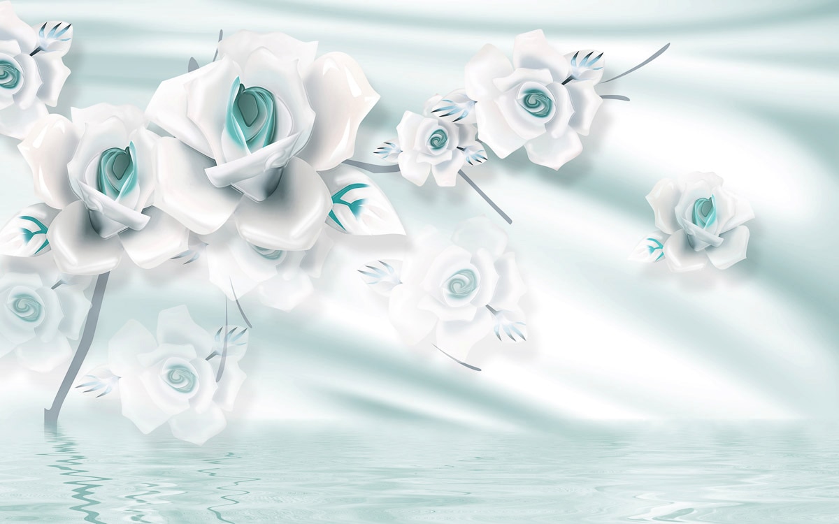 Papermoon Fototapete »Muster mit Blumen« Papermoon Fototapete »Muster mit Blumen« von Papermoon