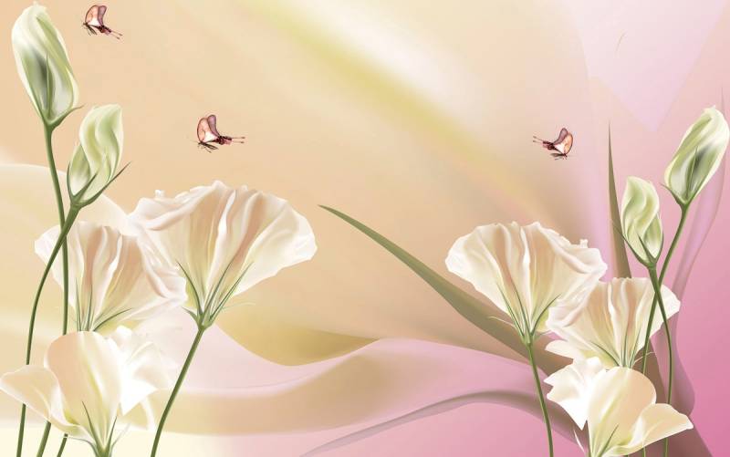 Papermoon Fototapete »Muster mit Blumen« von Papermoon