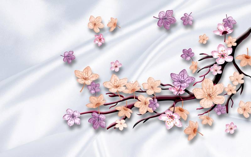Papermoon Fototapete »Muster mit Blumen« von Papermoon