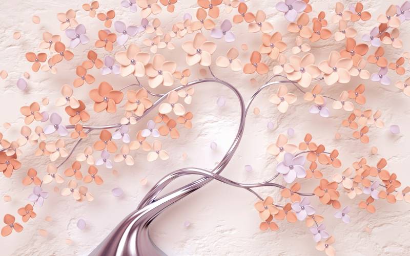 Papermoon Fototapete »Muster mit Blumen« von Papermoon