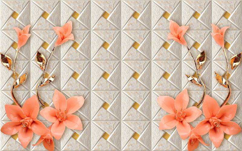 Papermoon Fototapete »Muster mit Blumen« von Papermoon