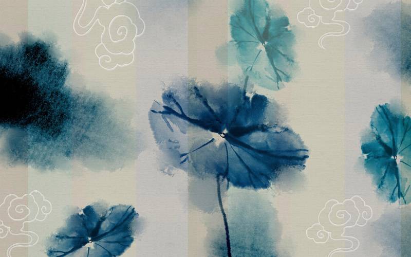 Papermoon Fototapete »Muster mit Blumen« von Papermoon