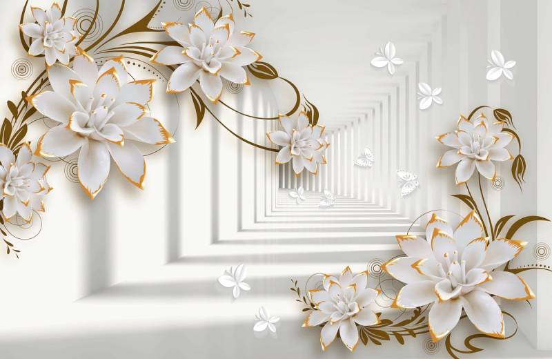 Papermoon Fototapete »Muster mit Blumen« von Papermoon