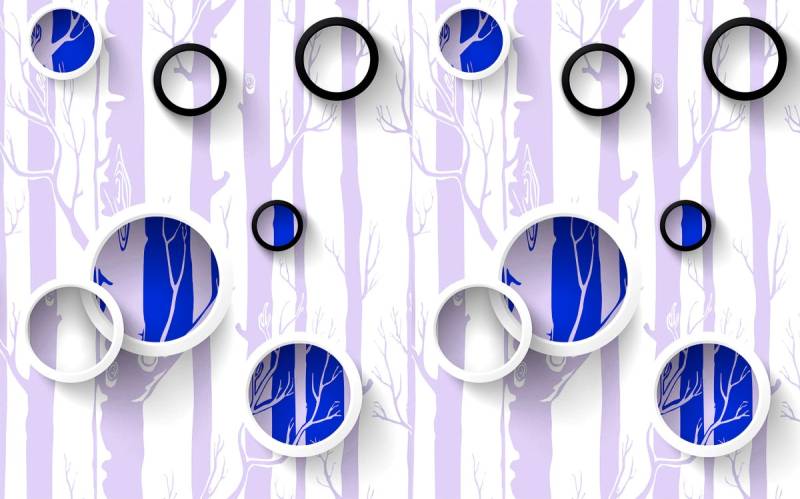 Papermoon Fototapete »Muster mit Wald« von Papermoon
