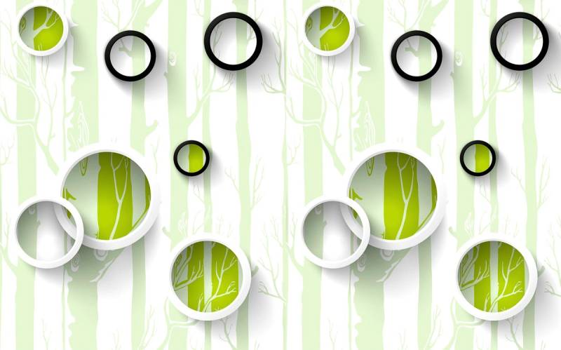 Papermoon Fototapete »Muster mit Wald« von Papermoon
