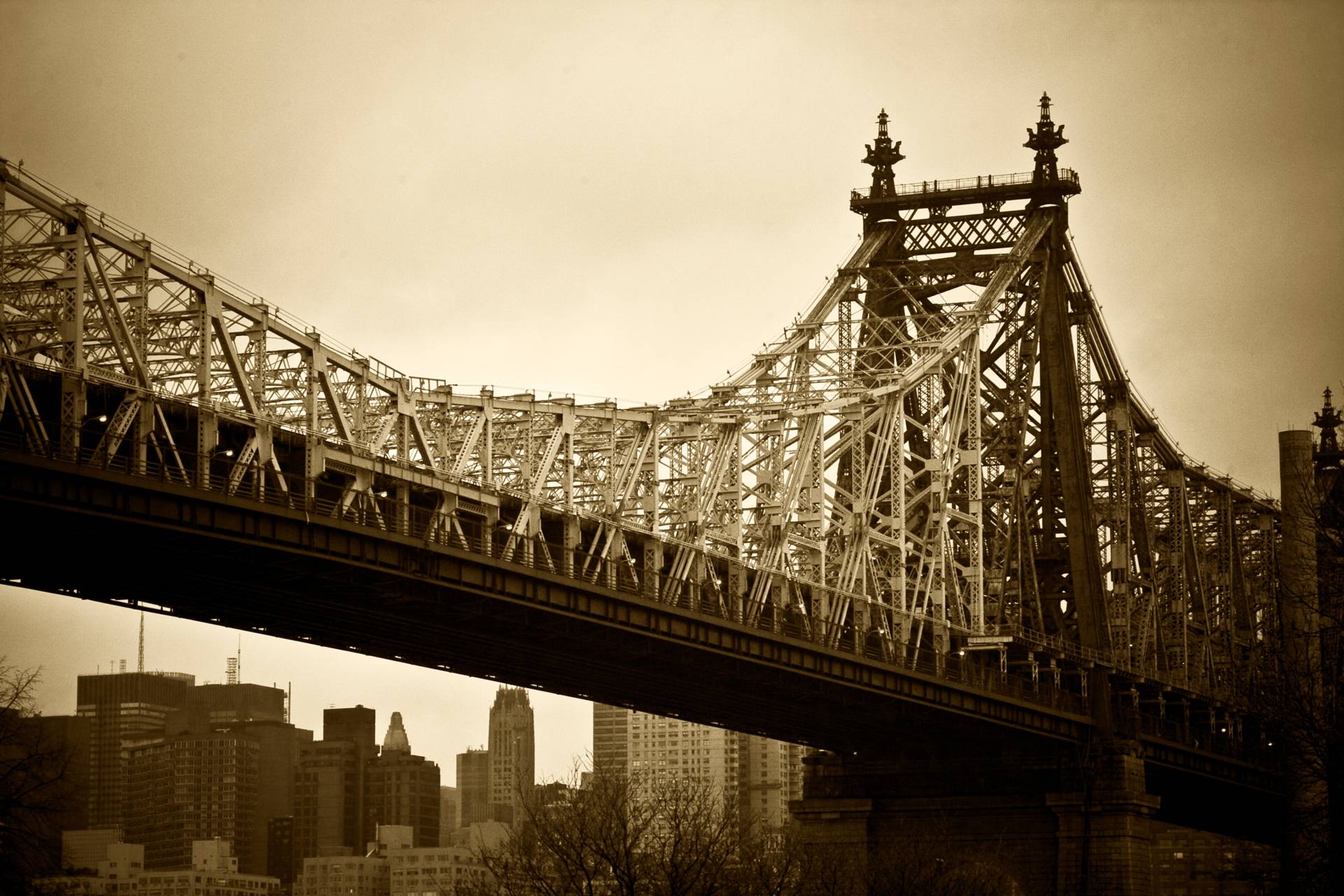 Papermoon Fototapete »New York Bridge« Papermoon Fototapete »New York Bridge« von Papermoon