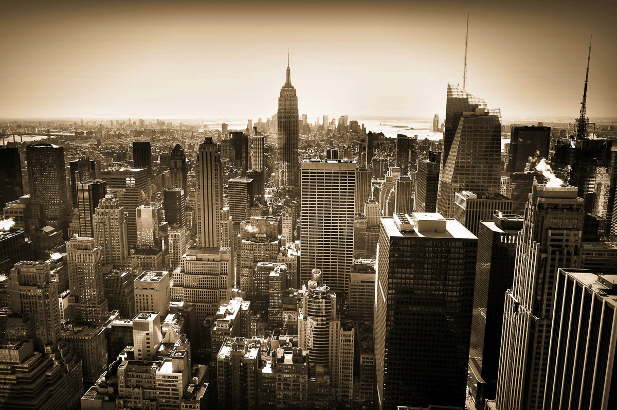 Papermoon Fototapete »New York Sepia« von Papermoon