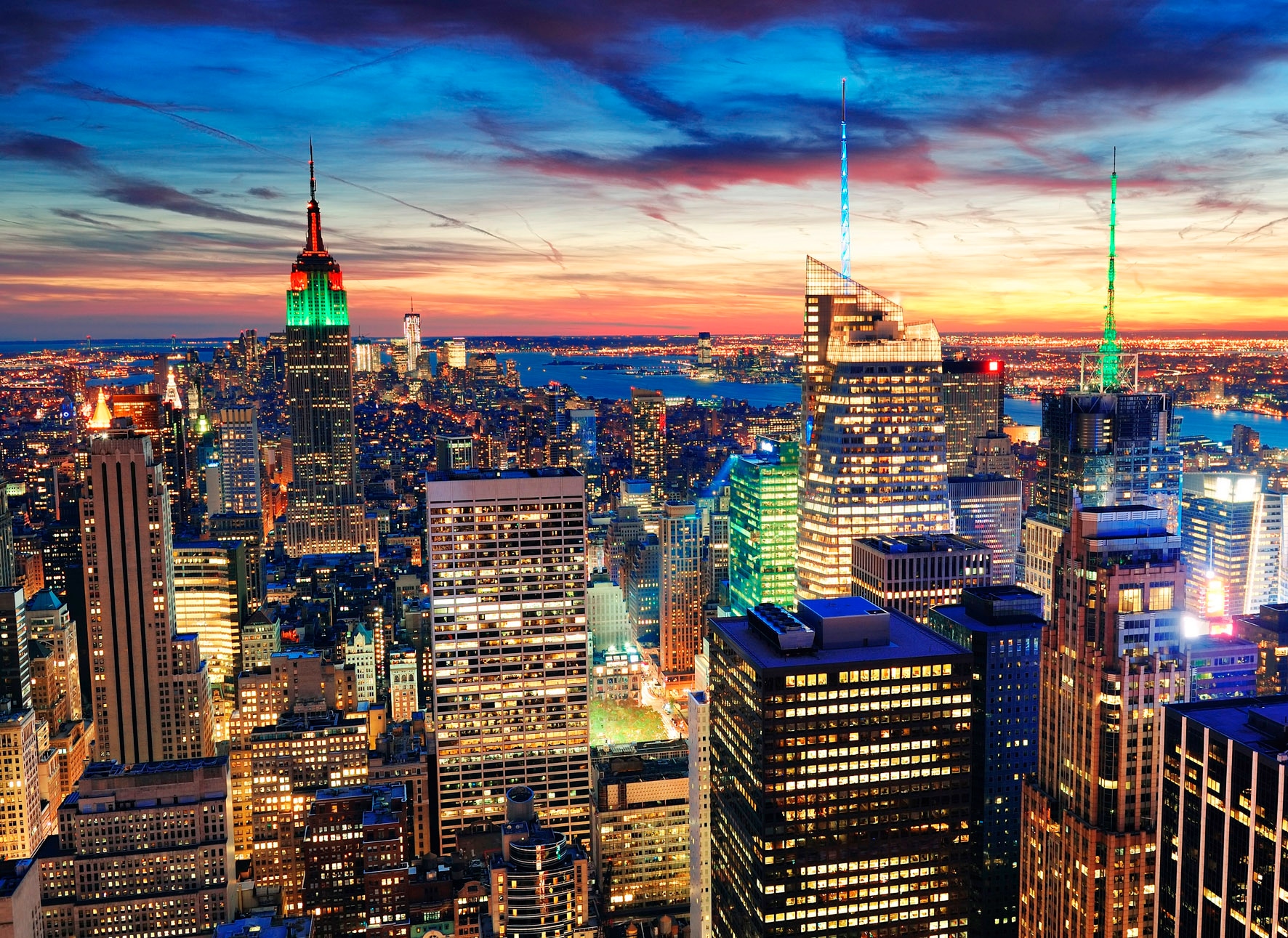 Papermoon Fototapete »New York at Dusk« Papermoon Fototapete »New York at Dusk« von Papermoon