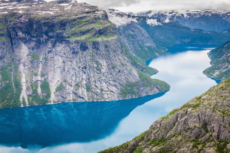 Papermoon Fototapete »Norwegian Fjord« von Papermoon