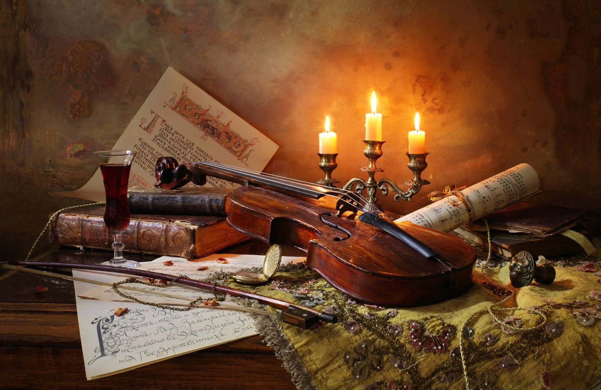 Papermoon Fototapete »Photo-Art ANDREY MOROZOV, STILLLEBEN MIT VIOLINE UND KERZEN« Papermoon Fototapete »Photo-Art ANDREY MOROZOV, STILLLEBEN MIT VIOLINE UND KERZEN« von Papermoon